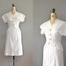 S A L E ...1940s dress / 40s eyelet two piece outfit / Sunday Wedding suit