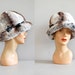 fur hat / chinchilla cloche / 1960s hat