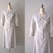 1950s suit / wool 50s suit / Misty Sheen seersucker suit