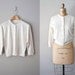 1950s cardigan / 50s sweater / Snow Buds cardigan