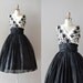 1950s dress / silk 50s party dress / Petrouchka