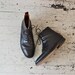 black leather ankle / Ralph Lauren black boots / men's boots