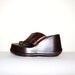 Vintage Shoe Chunky Brown Sandal