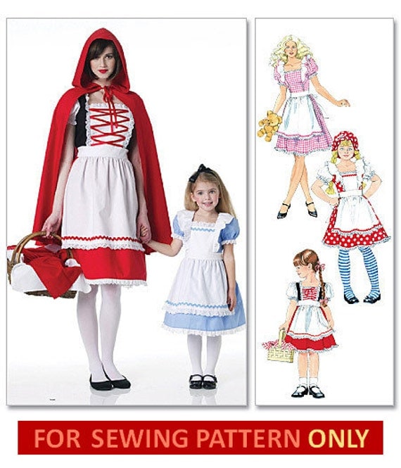 COSTUME SEWING PATTERN Goldilocks / Alice in Wonderland