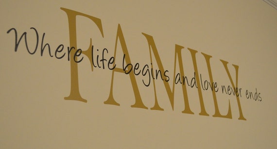 Family Quote Vinyl Wall Decal Large 8x36 Choose Your