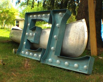 Marquee letter Large Huge Vintage bulb channel 3ft X 2.5 - 3ft indoor price per letter