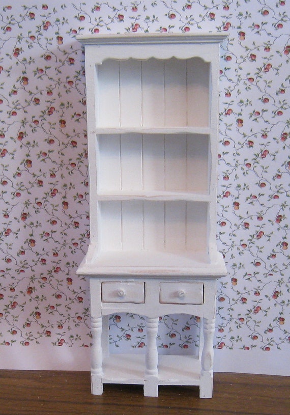 Kitchen Hutch or Dresser Shabby chic white by Insomesmallwayminis
