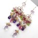 Watermelon Tourmaline Chandelier Earrings 14kt Gold Fill Wire Wrapped Peridot Amethyst Pink Gemstone Luxury Fashion Hand Forged