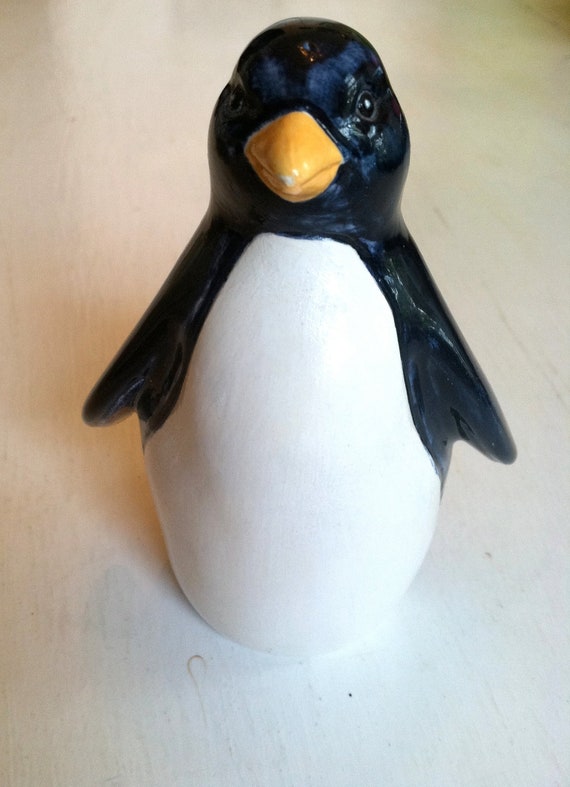 Vintage Ceramic Penguin by cottageantiques on Etsy