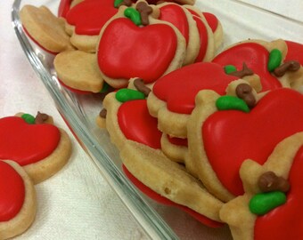 Mini APPLE SUGAR COOKIES, Itty Bitty Sugar Cookies, 1/2 Pound