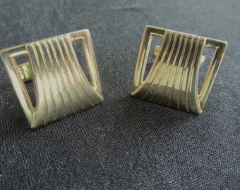 Gold Cufflink pair by Pioneer - Vintage Antique