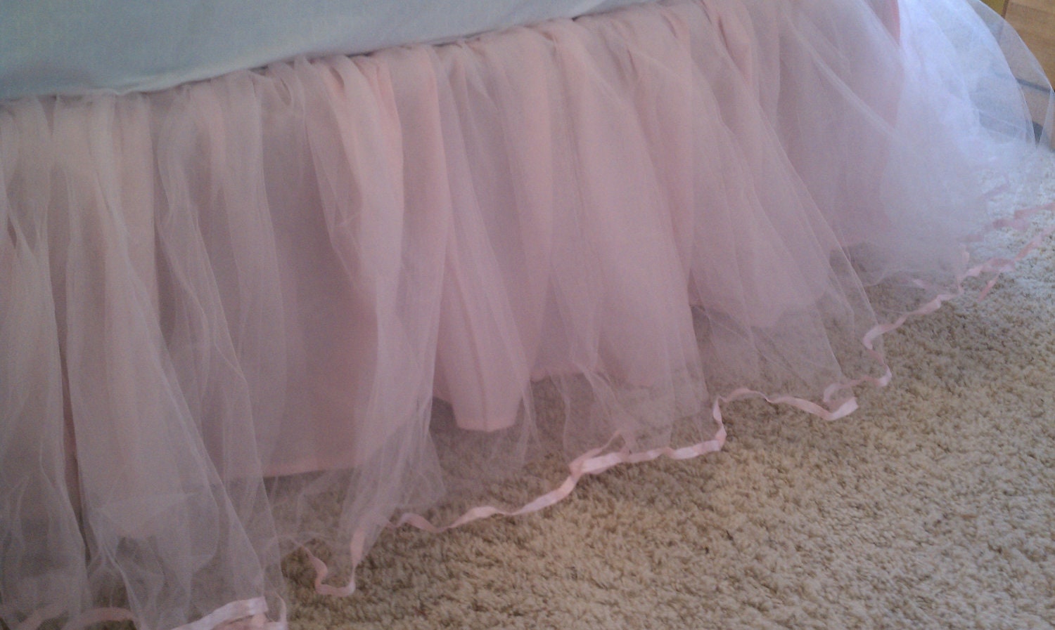 Twin Tulle Bedskirt...Bed Skirt...Dust Ruffle...Light