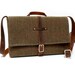 11" MacBook Air / iPad Messenger bag - brown herringbone tweed
