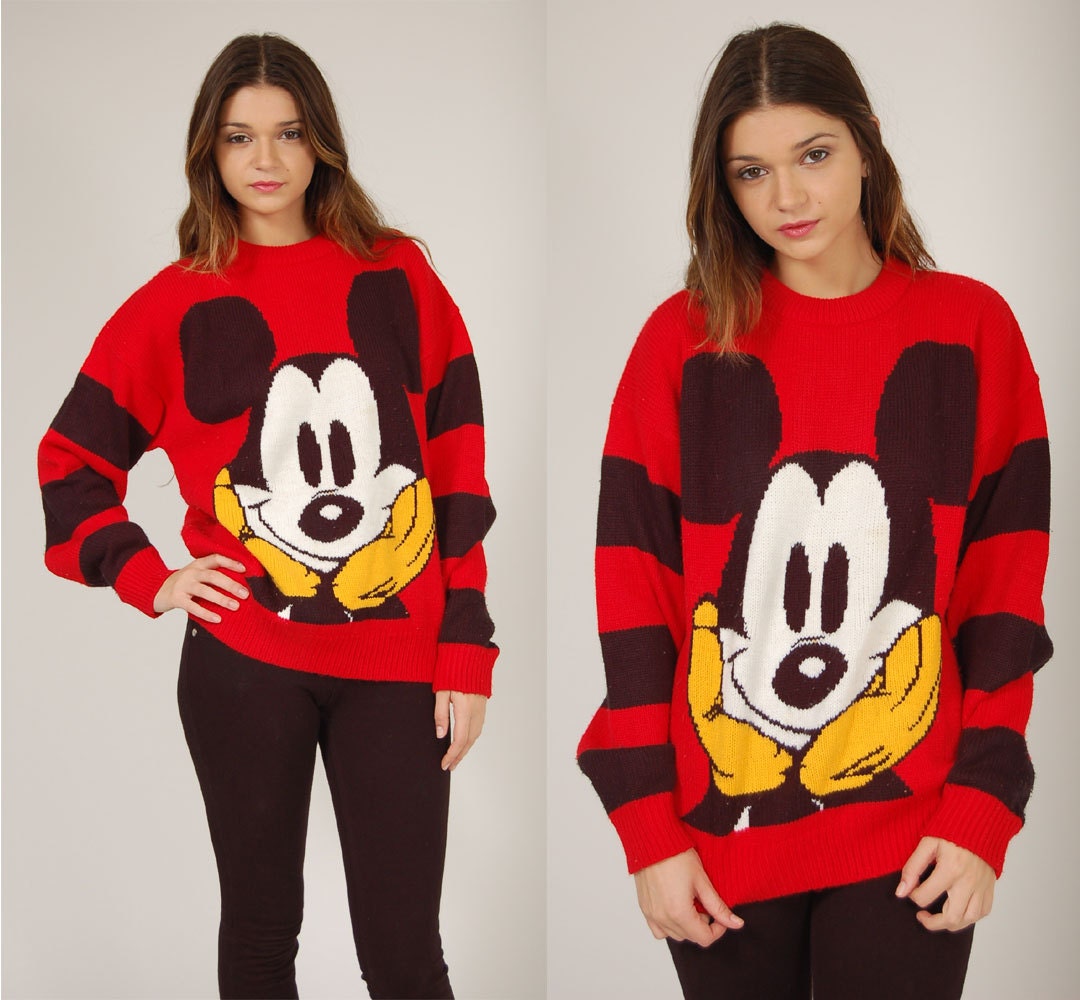 vintage 80s mickey mouse sweater oversized novelty jumper vintage 80s mickey mouse sweater oversized novelty jumper