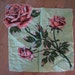 Vintage COTTON ROSE Scarf DEADSTOCK 50s Trompe L'Oeil