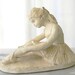 SALE Stunning Hand Sculpted Clay Ballerina Girl Statue - Signed