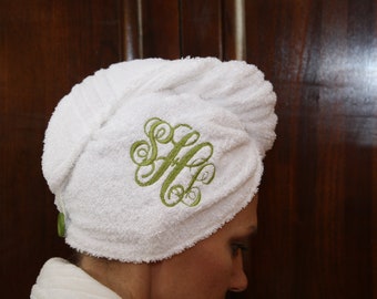 hair wrap towel embroidered custom