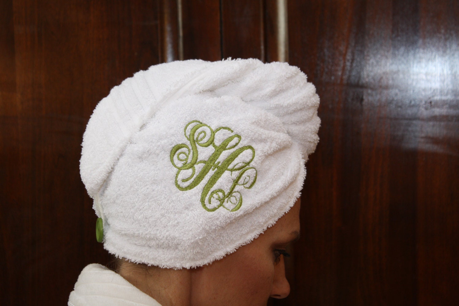 Custom made and Embroidered Hair Towel Wrap