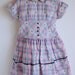 Vintage 1950's Little Girl Dress - Pink Blue Plaid (size 4-5)