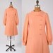 1960's Peach Polka Dot Dress - Creamsicle Orange Back to School Dress