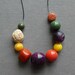 farmer's market necklace - vintage lucite and gunmetal