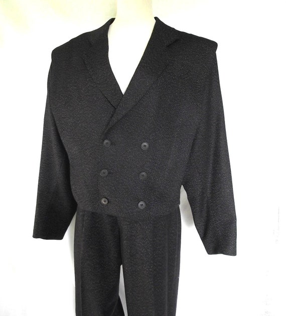 80s Cotler Suit Mens Vintage Suit Double Breast Cropped