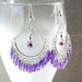 Lilac Tassel- Silverplated Lace Chandelier Earrings-FREE SHIPPING SALE Reg.13.50