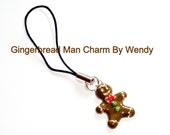 Gingerbread Man phone charm