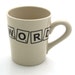 SALE Scrabble Mug with WORD large mug