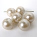 Vintage Pearl Buttons. Classic White Acrylic Metal Shank