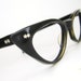 Vintage Black 50s Horn Rim Cat Eye Eyeglasses Eyewear Frame with Stars