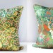 Pillow Cover Liberty of London Vintage Scarf Silk & Jungle Print Decorative Throw Cushion Cover 21x21, OOAK Upcycled Eco Chic, holiday gift