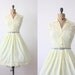 1950s dress- 50s yellow eyelet party dress