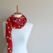 Christmas Gift,Crocheted Lace Scarf, Red Blood Shawl, Turkish Traditional Scarf, Autumn Fashion, Daisy Flowers