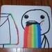 Rage Face Mousepad Puking Rainbows Large Mousepad ,Meme, Reddit