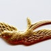 Raw Brass Bird with Wings Open 1 Connector (AS-R184R-12)