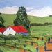 Free Shipping Oil Painting California WINERY BARNS & VINEYARD Lynne French Impressionist Landscape 11x14