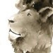 LION by DIMDI Original watercolor painting 8x10inch (vertical orientation)