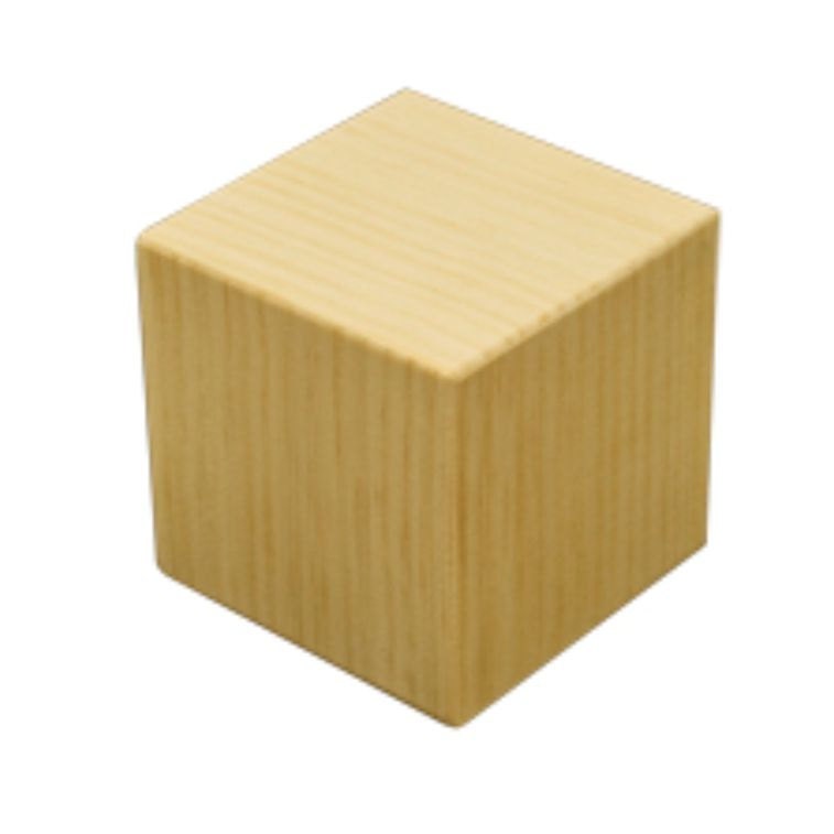 DIY 3x3 Unfinished Wood Pine Memory Cube Set of 2