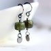 Forest Green Earrings Moss Vesuvianite and Sterling Silver Charm Earrings - Sorcerer's Stone Woodland Fashion