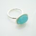 Reserved for Britta - Sterling Silver Light Blue Quartz Ring