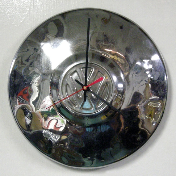 VW Beetle Wall Clock Volkswagen Bug Hubcap Clock Classic