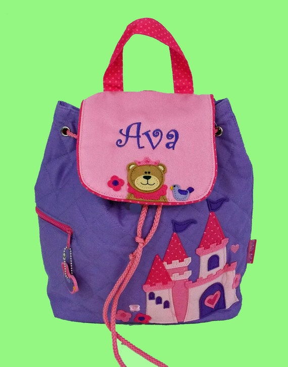 Personalized Child's Stephen Joseph Backpack PRINCESS CASTLE Style-Monogramming Included