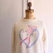 vintage Eddie Bauer sweater 80s pastel Hearts