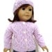 Doll Sweater and Hat Set Purple Cabled American Girl Doll