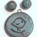 Sweet Little Bluebird of Happiness Pendant by Clay Designs by glee