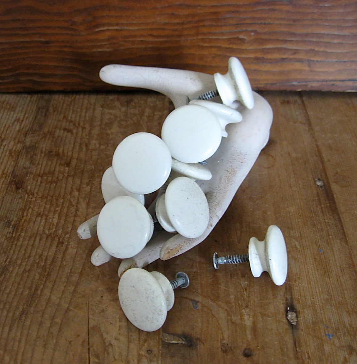 10 vintage wooden knobs dresser pulls wood hardware antique