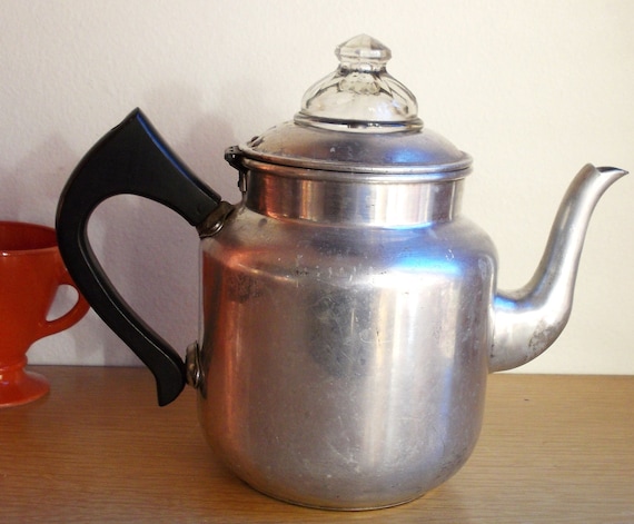 Vintage Mirro Aluminum Stovetop Coffee Pot by MostlyMadelines