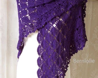 LAUREN, Crochet shawl pattern pdf