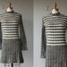 1960s dress / 60s dress / knit dress / striped day dress dress / space-dyed wool dress - size small